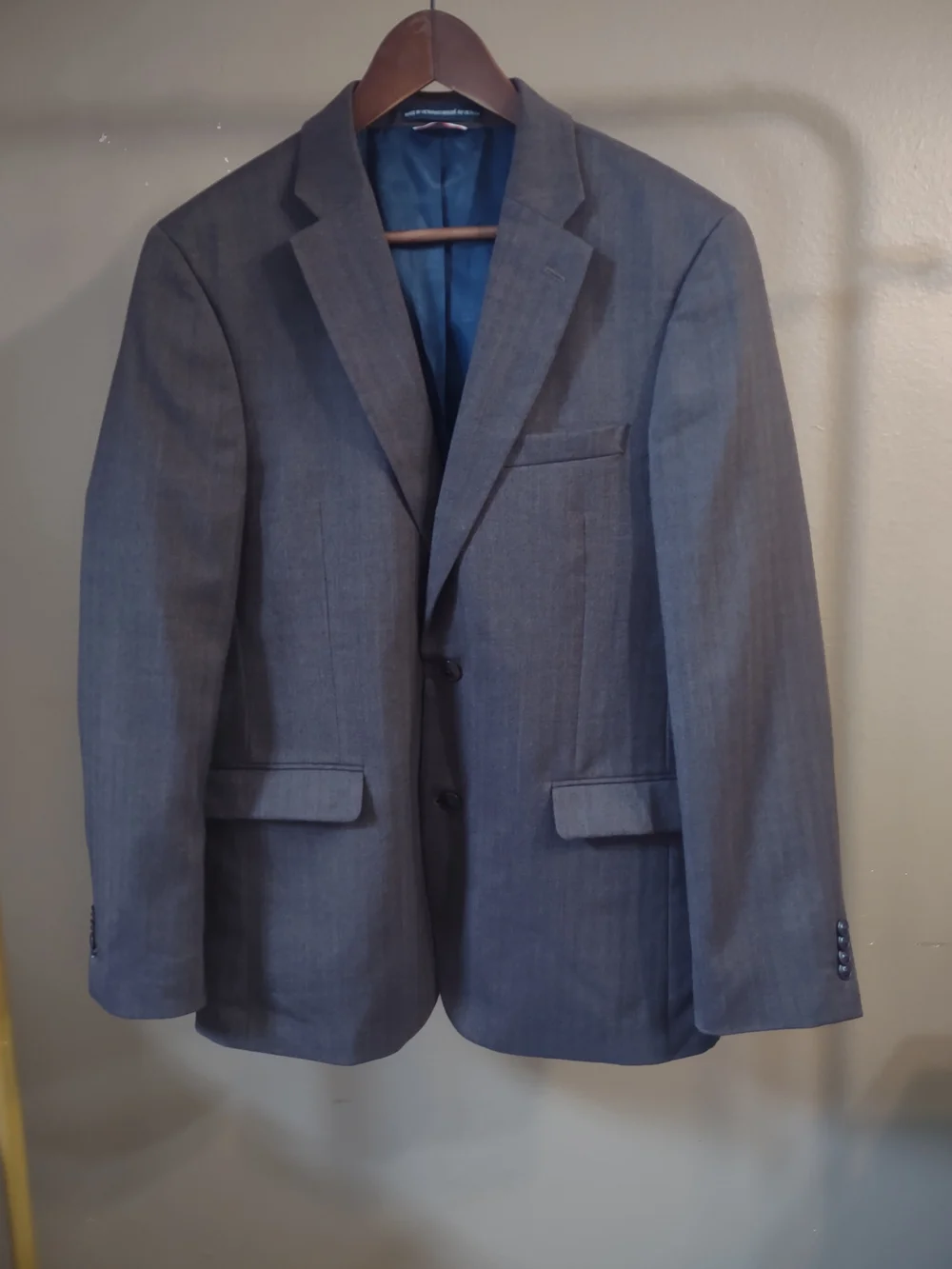 Tommy Hilfiger Men's Brown Blazer Suit Jacket - Classic Formal Blazer